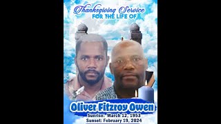 Thanks Giving Service for Oliver Fitzroy Owen [upl. by Ross]