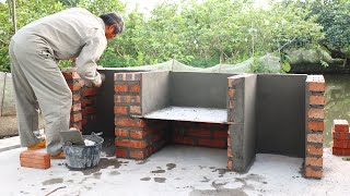 Design and construction of a home barbecue  DIY beautiful BBQ grill [upl. by Alyag]