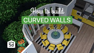 How to build curved walls with Planner 5D  Interior Design Software [upl. by Gerhardine]