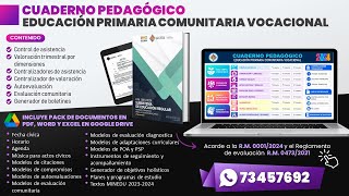 CUADERNO PEDAGÓGICO PARA NIVEL PRIMARIA 2024 [upl. by Questa]