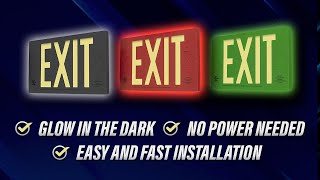 The Exit Light Co  Thermoplastic Photoluminescent Exit Signs  50 75 and 100 Viewing Distance [upl. by Atolrac535]