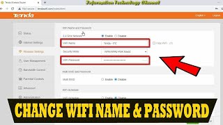 How to Change WiFi Name and Password in Tenda WiFi Router [upl. by Goles]