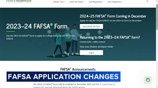 New FAFSA to be released December 31 [upl. by Frederiksen]