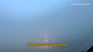 Airbus A320 autoland ILS CAT III RVR 300 very low visibility landing [upl. by Blackstock496]