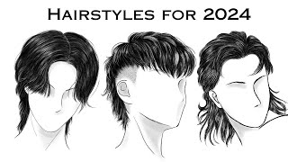 Top 5 Trending Mens Hairstyles for 2024 [upl. by Herwick819]