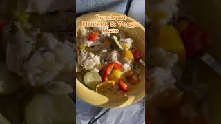 Crockpot Chicken amp Veggie Orzo nutritionalvaluewithjanak crockpotrecipes shorts [upl. by Kcirdnekel352]