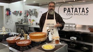 Patatas con bacalao y Tomates Confitados Cocina franciscana Santo Espíritu del Monte Gilet Vcia [upl. by Zachar]