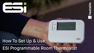 ESI Programmable Room Thermostat Instructions  Step By Step Guide [upl. by Gina]