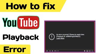 How to fix an error occurred please try again later playback id youtube  Youtube playback id error [upl. by Gayla813]