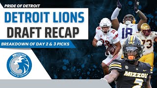 Recapping the Detroit Lions Draft Picks  Day 2 amp 3 Breakdown [upl. by Leotie]