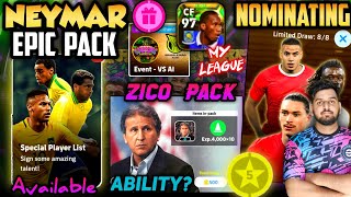 Epic Neymar amp Zico Manager Pack Is Here🔥  Ability  New Nominating Cards  DrogbaMy League [upl. by Ayatnahs]