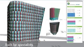 Unitised Model Example by Curtain Wall Plugin [upl. by Ameekahs904]