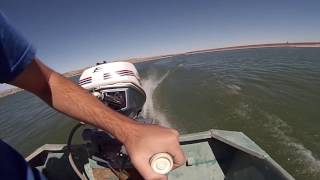 12ft Jon Boat with 6 hp Evinrude Outboard [upl. by Yeslah]