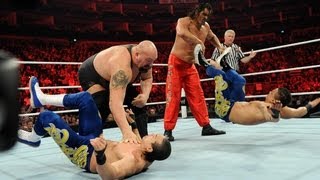 Big Show amp The Great Khali vs Primo amp Epico Raw April 16 2012 [upl. by Nailliw]