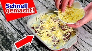 Schnell gemacht  aus der Mikrowelle  Hackfleisch Kartoffelauflauf [upl. by Kezer402]