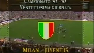 Milan  Juventus 13 17041993 11a Ritorno Serie A [upl. by Frankie]