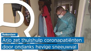 Niet genieten van de sneeuw maar zorgen dat thuishulp coronapatiënten blijft doorgaan [upl. by Lamphere]