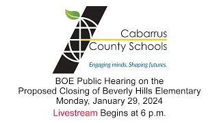 BOE Public Hearing on the Proposed Closure of Beverly Hills ES  Livestream  Monday Jan 29 2024 [upl. by Ferri]