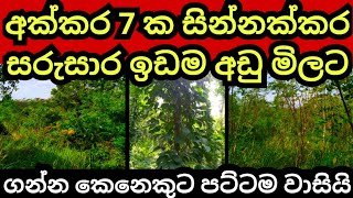 අක්කර 7 ක විශාල සින්නක්කර ඉඩම ඉක්මණින් විකිණේ  Land for sale  Aduwata idam  Gammiris idam [upl. by Portwin]