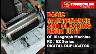 TUTORIAL Basic maintenance and cleaning drum unit for Risograph EZ RZ Series RZ 670 [upl. by Alial]