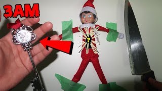 SANTAS MAGIC KEY CUTTING OPEN HAUNTED ELF ON THE SHELF DOLL AT 3AM INSIDE ELF ON THE SHELF [upl. by Nolyk]