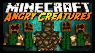 Minecraft Mod Review ANGRY CREATURES MOD Glowstone Monster Mutated Cactus amp More [upl. by Farver634]