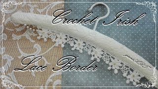 Crochet Irish Lace Flower Border [upl. by Hcelemile]