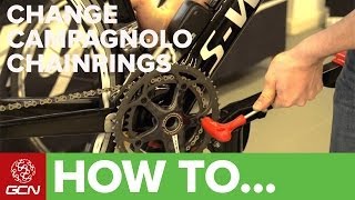 How To Change Campagnolo Chainrings  GCNs Maintenance Mondays [upl. by Dwan179]