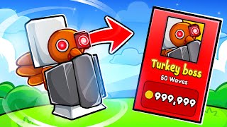 I FINALLY DEFEATED the TURKEY BOSS in Toilet Tower Defense [upl. by Arihsat761]