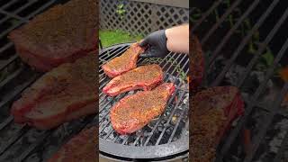 Ribeyes with Peppercorn Sauce  Over The Fire Cooking by Derek Wolf [upl. by Wurtz]