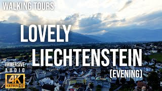 Vaduz Liechtenstein Evening Immersive Walking Tour 2023 4K Ultra HD [upl. by Box]