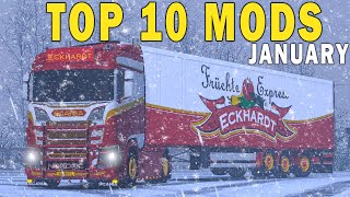 TOP 10 ETS2 MODS  JANUARY 2024  Euro Truck Simulator 2 Mods [upl. by Elyac580]