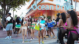 Miami Beachs Best Ever Spring Break Captivating Ocean Drive Street Scenes Await [upl. by Harac371]