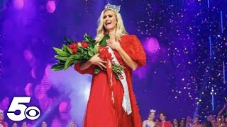 First active military member crowned Miss America 2024 [upl. by Hephzipa]