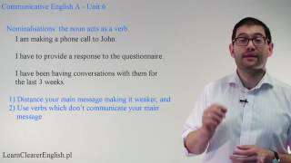 Communicative English Unit 6 Nominalisations [upl. by Hu994]