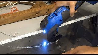 How to cut plexiglassacrylic fast and easy with an oscillating tool multitool [upl. by Lewej]