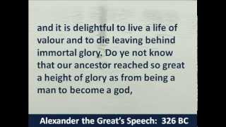 Alexander the Great’s Speech to Army Objects of Envy  326 BC  Hear and Read [upl. by Rabbaj]