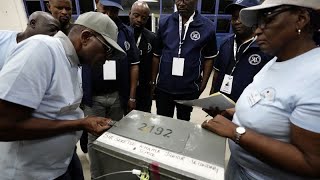 Residents in Botswana await results of the countrys general election after polling stations close [upl. by Lerat330]