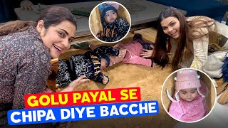 GOLU PAYAL SE CHHIPA DIYE BACCHE  Chiku Malik Vlogs [upl. by Beesley]