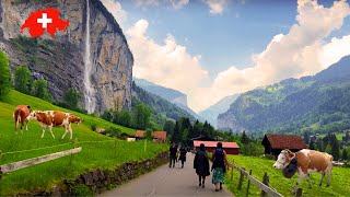 🇨🇭 Most Beautiful Places In Switzerland Sisikon Lauterbrunnen Relaxing Walk 4K [upl. by Akemor]