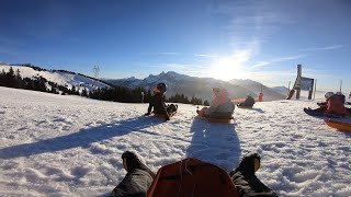 Descente en luge de la piste Marvel à Morillon Grand Massif  Hiver 2019 [upl. by Joon]