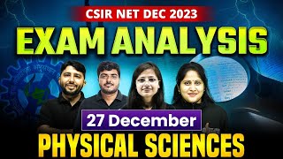 CSIR NET Physics Analysis 2023  CSIR NET Exam Today  CSIR NET Answer Key and Cut Off 2023 [upl. by Aydan]