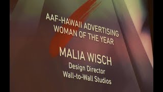 Malia Wisch Ad Woman of the Year Speech 2018 [upl. by Seraphine]