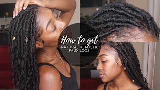 HOW TO Natural Realistic Faux Goddess Locs  Sabrina Mills [upl. by Sahpec]