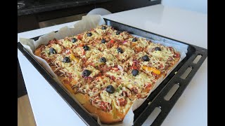 Recette 203  Pizza pâte Liquide RÉUSSI A TOUS LES COUPS [upl. by Waldos754]