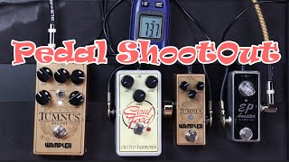 PEDAL SHOOTOUT Original Wampler Tumnus vs Tumnus deluxe vs Soul Food vs EP Booster [upl. by Becker]