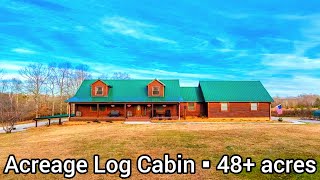 Tennessee Farmhouse For Sale  649k  Acreage Log Cabins For Sale  Tennessee Land For Sale [upl. by Nitsu]