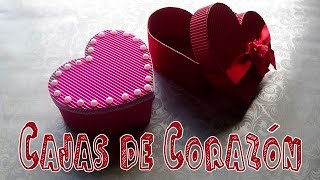 Cómo hacer cajas con forma de corazón  Candy Bu [upl. by Euqinue]