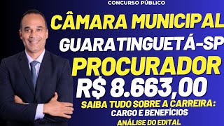 Procurador PGM Câmara de GuaratinguetáSP Saiu edital [upl. by Aurelio784]