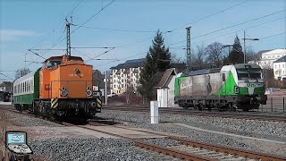 HohensteinErnstthal mit DB BR 143 442 vs MRB ET 1440 Sonderzüge ICETD SOB VT 628 🟦⬜ [upl. by Halie]